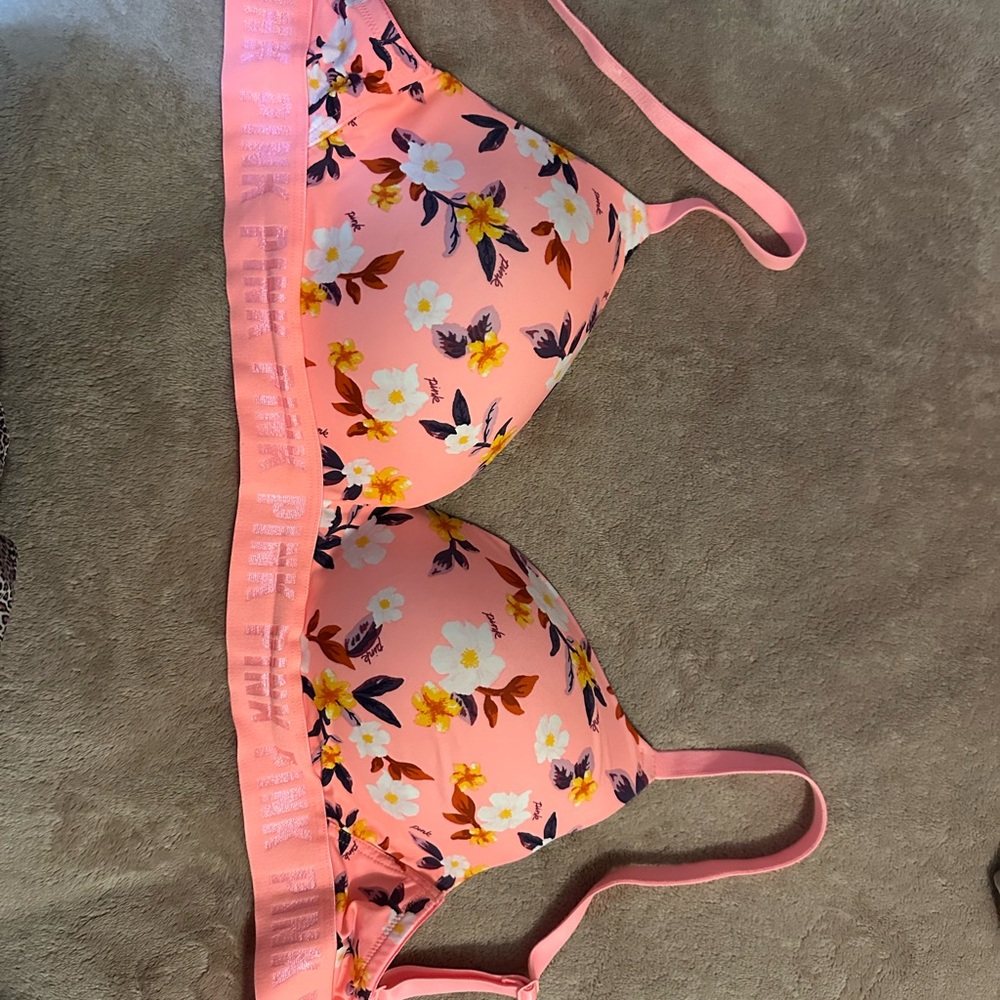Pink wireless push up bra 34DD